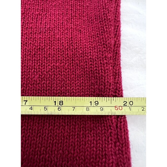 Vintage Milano Christmas Sweater Women L Red Holiday Cardigan Snowman Reindeer - Picture 12 of 14